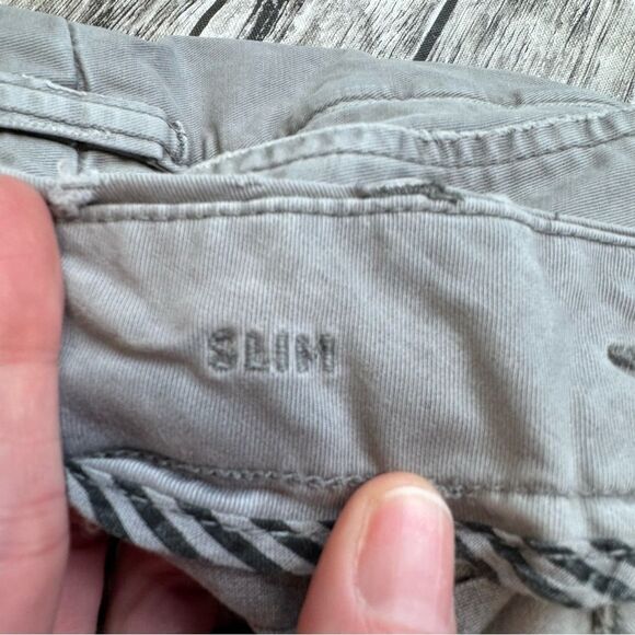 American Eagle Outfitters Flex Men's Slim Fit Light Grey Gray Chinos 29 x 34 Zip - Picture 5 of 13